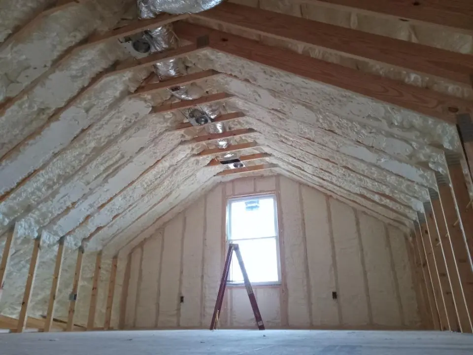 Spray foam roofing application for Crawl Space Insulation project in Lubbock